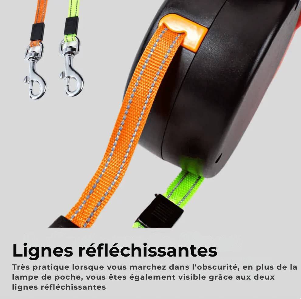 DuoLeash™ – Laisse pour chien 2 en 1 avec lumière