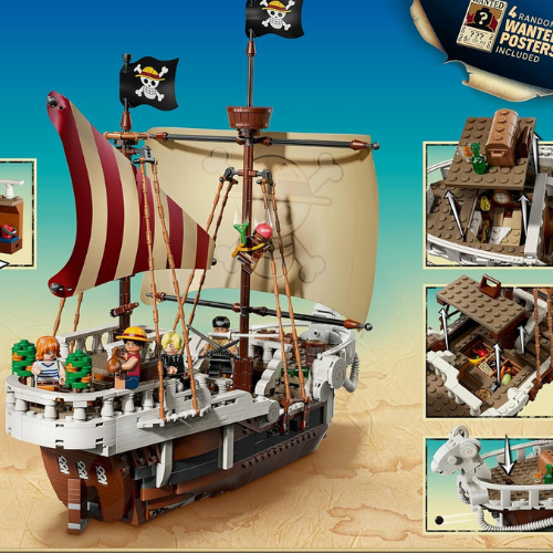 Maquette de Navire Pirate avec Personnages d’Anime