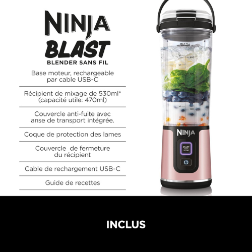 Mini Blender Portable Haute Puissance – Set de 2 Mixeurs pour Smoothies & Shakes