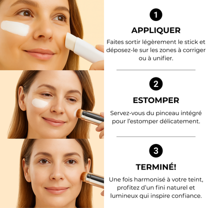 Fond de teint 2-en-1 avec pinceau intégré