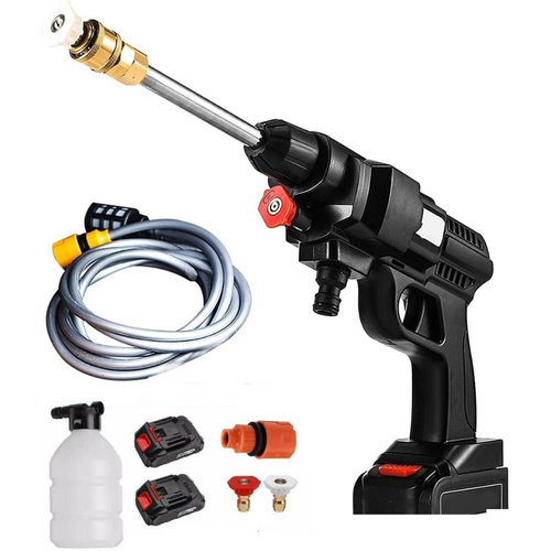 Nettoyeur haute pression à batterie 42V 8000Mah Nettoyeur haute pression portable avec 2 batteries Nettoyeur haute pression à batterie pour le lavage de voitures Nettoyage des sols