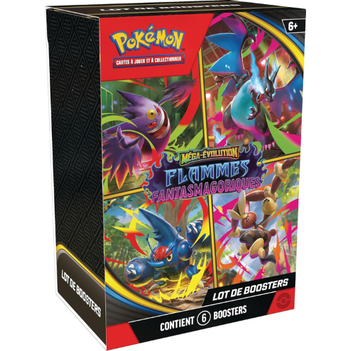 Set de Boosters Flamme‑Évolution Mega (6 Boosters)