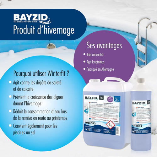 Traitement d’Hivernage Piscine – 5 L Formule Longue Durée pour une Eau Claire et Protégée