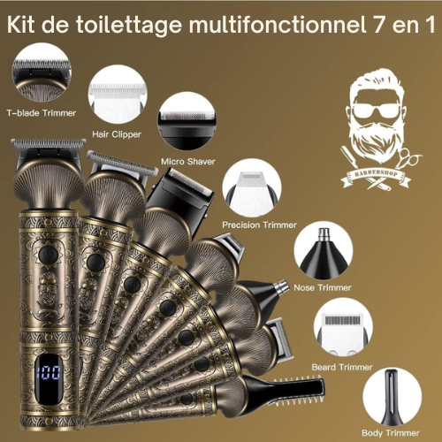Kit de Rasage et de Stylisation 7‑en‑1 pour Homme