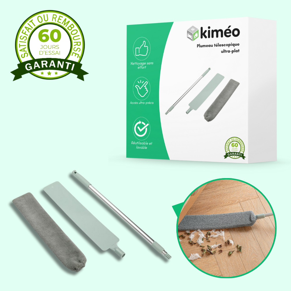 Plumeau télescopique ultra-plat pour les espaces difficiles d’accès