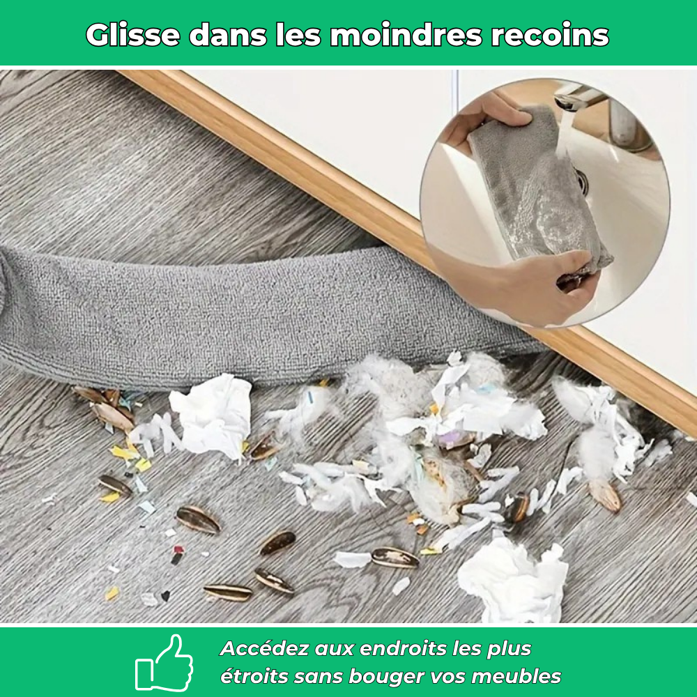 Plumeau télescopique ultra-plat pour les espaces difficiles d’accès