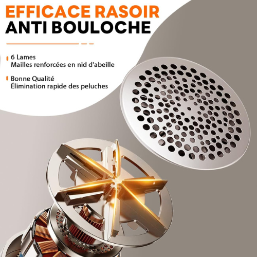 Rasoir Anti‑Bouloches Électrique avec Écran LCD & Puissance Réglable