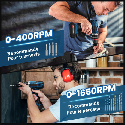 Tournevis Sans Fil avec Multiples Accessoires pour le Bricolage (DIY)