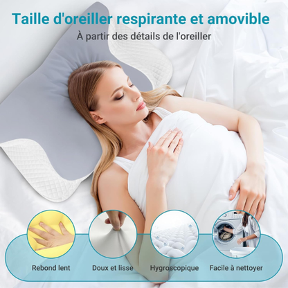 Oreiller Cervical Ergonomique en Mousse à Mémoire de Forme pour un Sommeil Réparateur