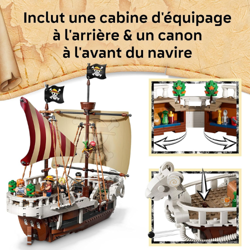 Maquette de Navire Pirate avec Personnages d’Anime