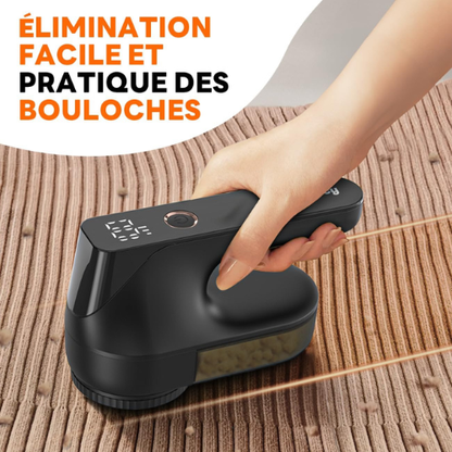 Rasoir Anti‑Bouloches Électrique avec Écran LCD & Puissance Réglable
