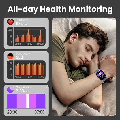 SmartWatch – Montre connectée multifonction avec appels Bluetooth et suivi santé