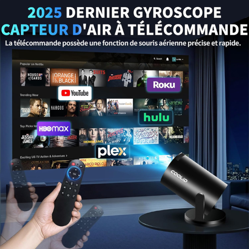 Mini Vidéoprojecteur Portable pour Films en Intérieur & Extérieur