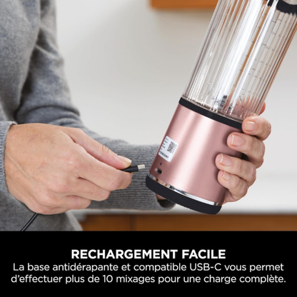 Mini Blender Portable Haute Puissance – Set de 2 Mixeurs pour Smoothies & Shakes