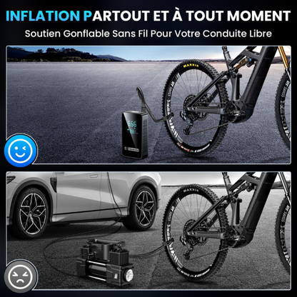 Mini Compresseur d’Air Portable 150 PSI avec Batterie Rechargeable