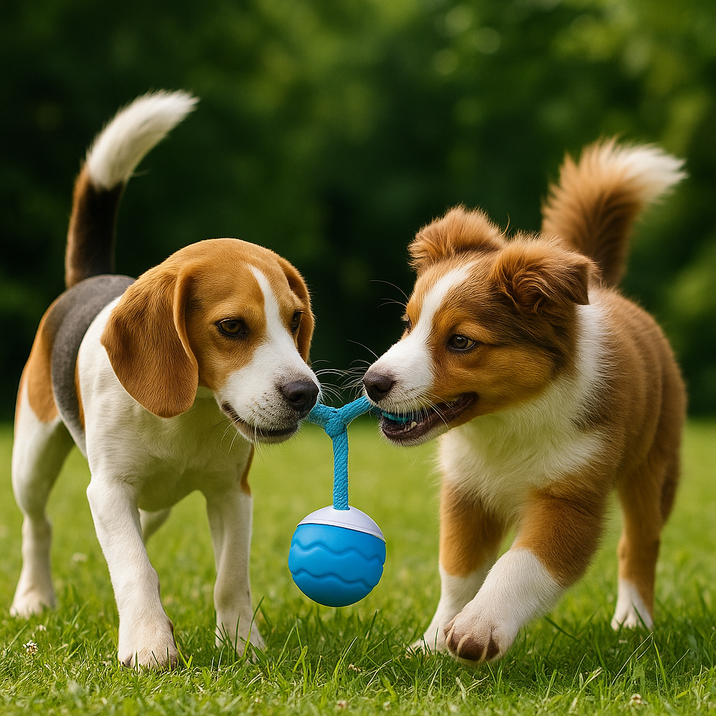 La balle framboise - Jouet interactif pour chien