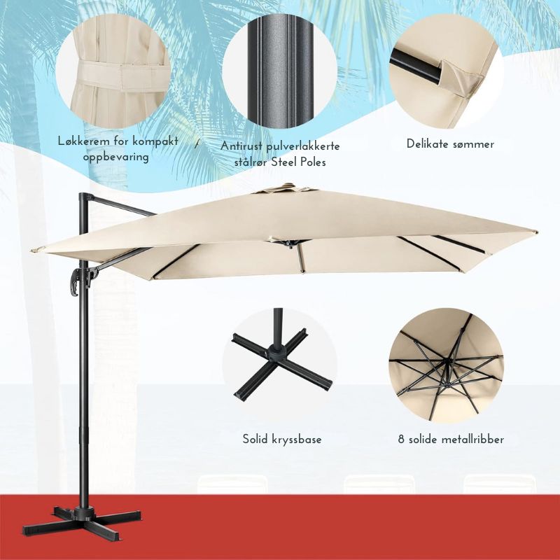 Zahradní slunečník Béžová