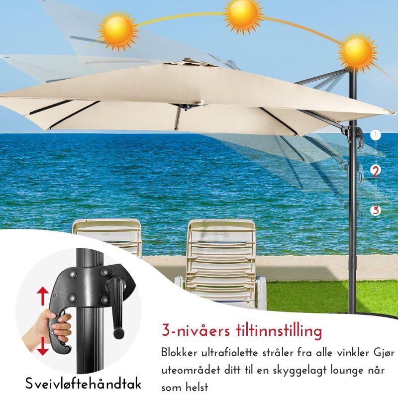 Zahradní slunečník Béžová