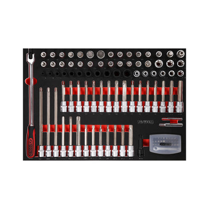 Performanceplus Chariot d'atelier P15 - Set d'outils complet, 399 pièces avec 7 tiroirs