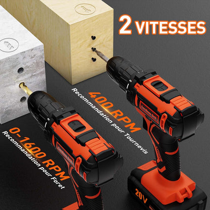 Tournevis Sans Fil avec Multiples Accessoires pour le Bricolage (DIY)