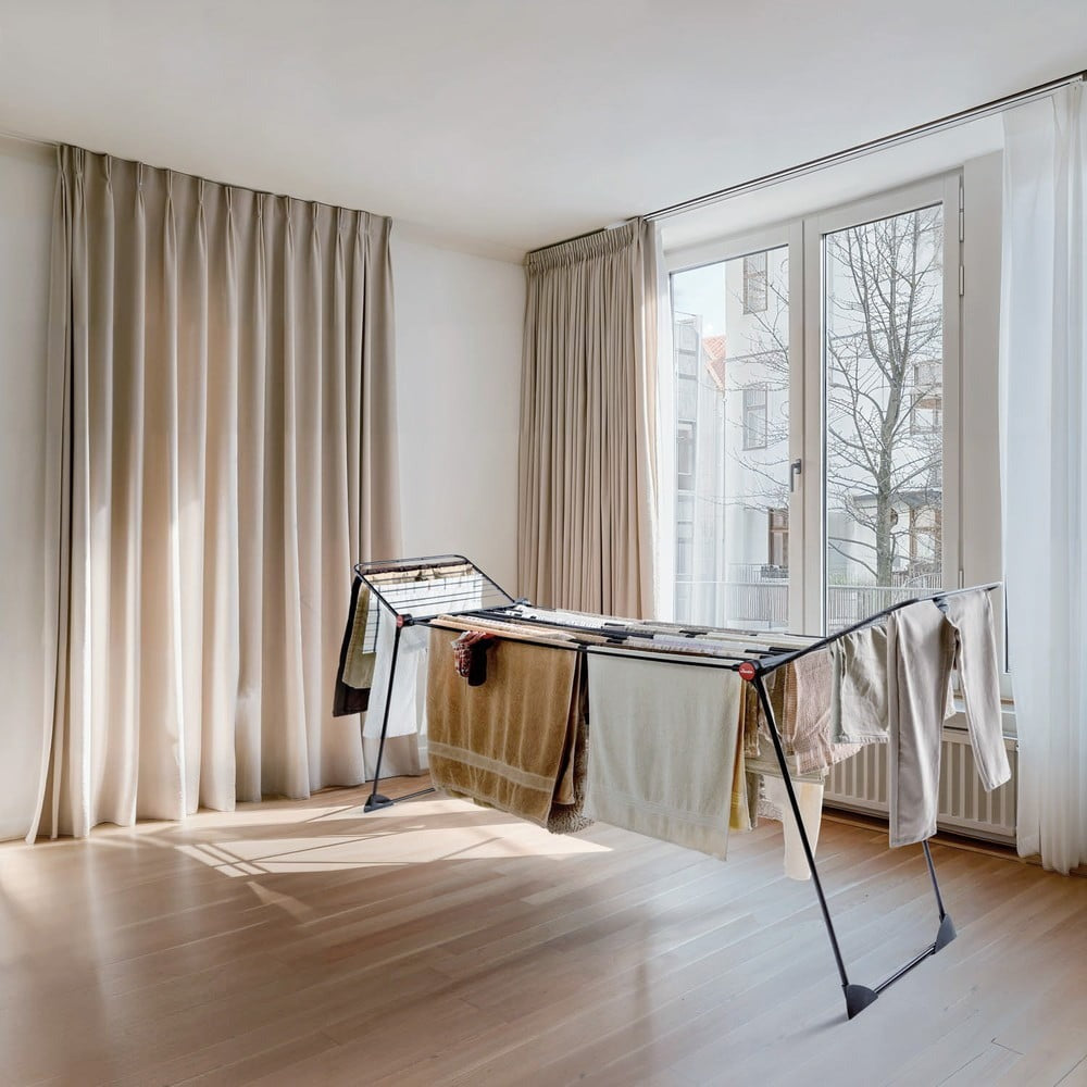 Séchoir intérieur Vileda Infinity Flex® Cordes XXL de plus de 2 mètres, Stable et Robuste, Transport Pratique