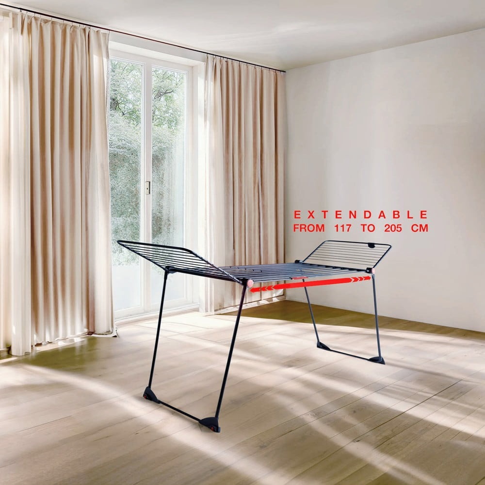 Séchoir intérieur Vileda Infinity Flex® Cordes XXL de plus de 2 mètres, Stable et Robuste, Transport Pratique