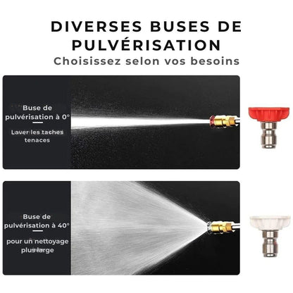 Nettoyeur haute pression à batterie 42V 8000Mah Nettoyeur haute pression portable avec 2 batteries Nettoyeur haute pression à batterie pour le lavage de voitures Nettoyage des sols