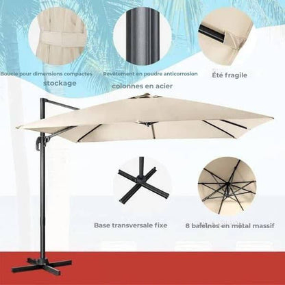 Parasol de jardin Beige