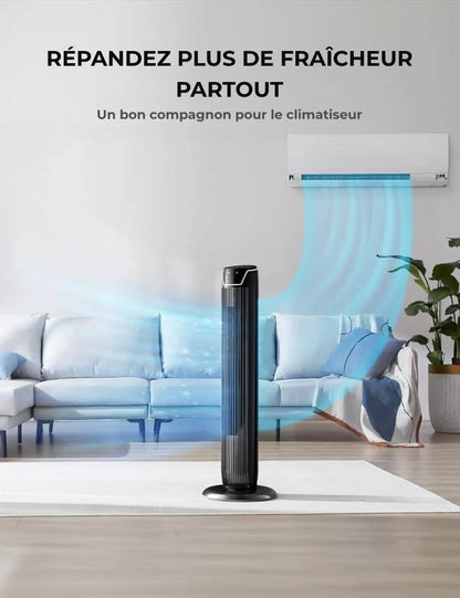 Midea - Ventilateur à colonne mince avec télécommande