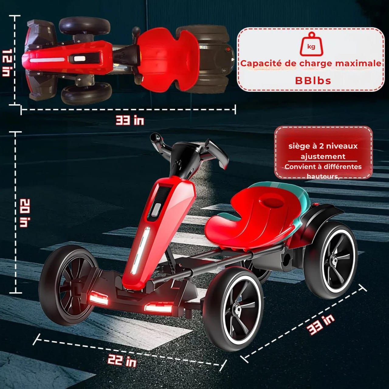My Kart® - Go-Kart Électrique Pliable 6V pour Enfants