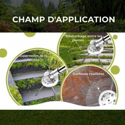 La tête de la tondeuse comporte 6 branches entrelacées avec du fil d'acier résistant.